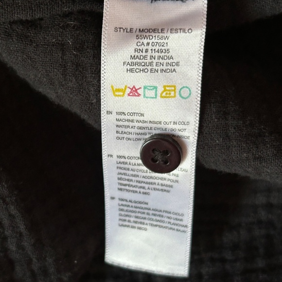 Black cotton shirt dress - Picture 5 of 7